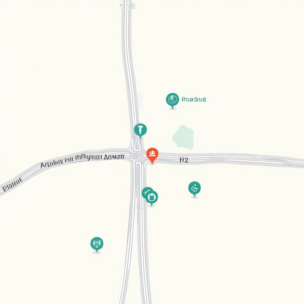 Mapa s umístěním autoservisu